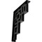 Ekena Millwork Eris Wrought Iron Bracket, (Triple center brace), Powder Coated Black 2"W x 12"D x 15"H BKTM02X12X15TER - alternate 1